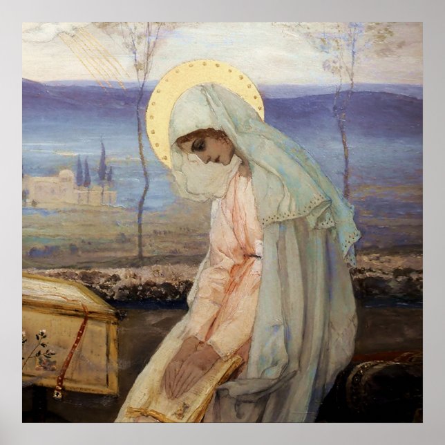 Affiche "La Vierge Marie" par Mikhaïl Nesterov (Devant)