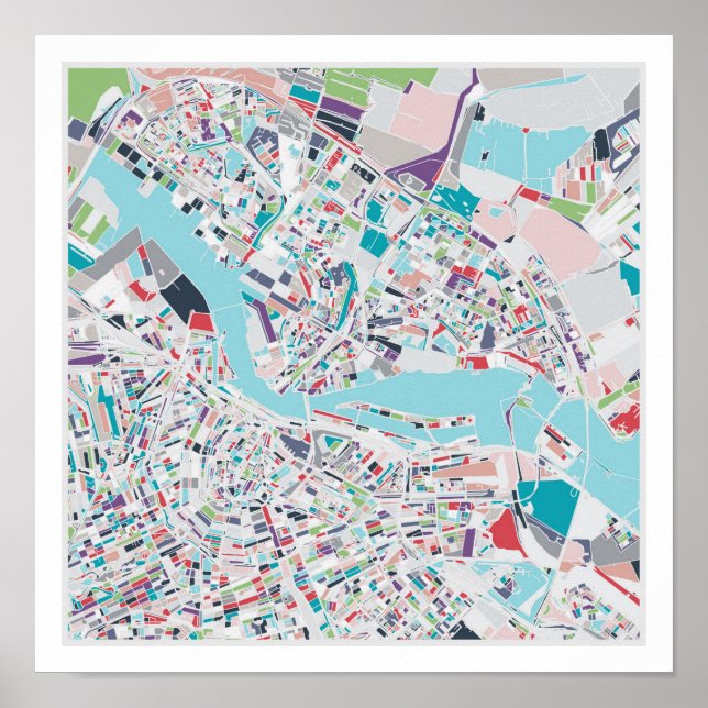 Affiche La ville d'Amsterdam (Devant)