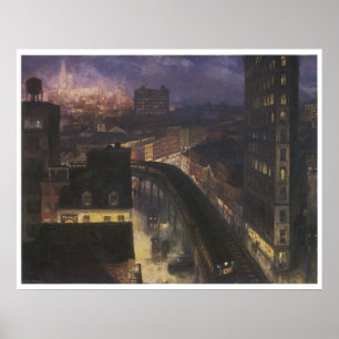 Affiche La ville de Greenwich Village, John Sloan