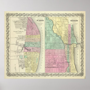 Affiche La ville de St Louis Missouri