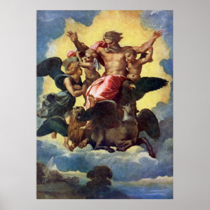 Affiche La vision d'Ézéchiel de Raphaël (1518)