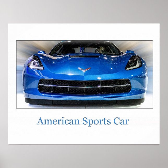 Affiche La voiture de sport américaine (Devant)