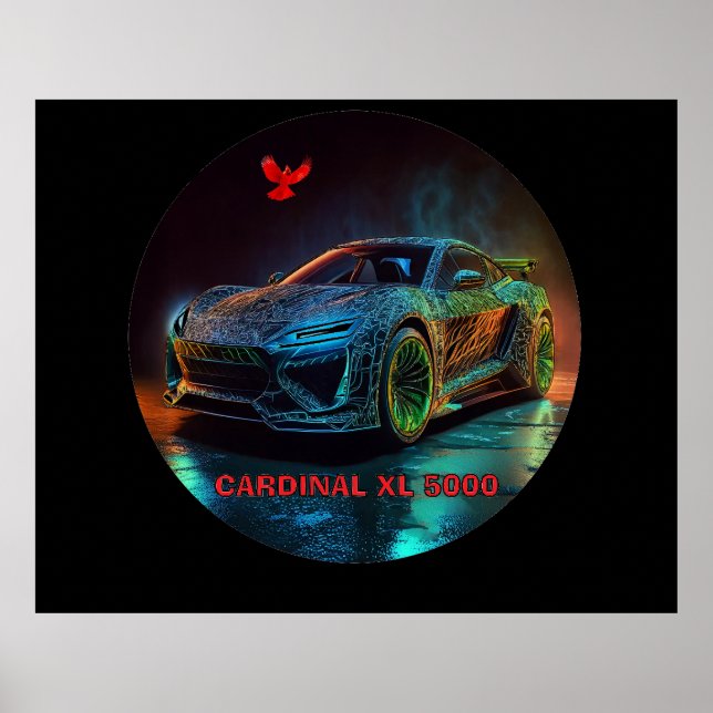 Affiche La voiture de sport Cardinal XL5000 Elite (Devant)