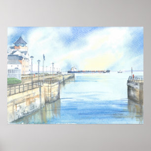 Affiche La vue depuis Portishead Marina