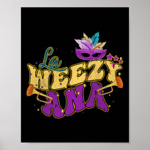 Affiche La Weezy Ana Groovy Mardi Gras Louisiane Hommes Fe