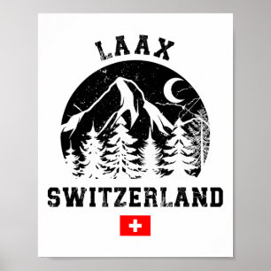 Affiche Laax Suisse Station de ski Alpes Ski Alpin Swi