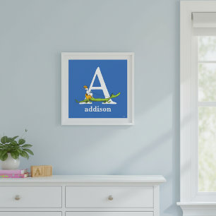 Affiche L'ABC de Dr Seuss : Lettre A - Blanc Ajoutez vot