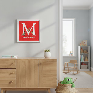 Affiche L'ABC de Dr Seuss : Lettre M - Blanc Ajoutez vot