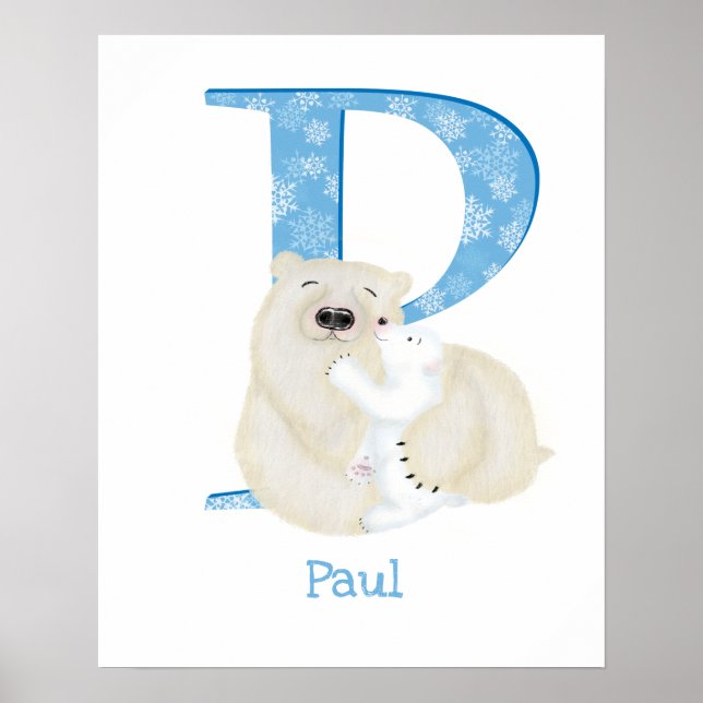 Affiche L'ABC des animaux P est pour l'impression d'ours p (Devant)