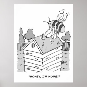 Affiche L'abeille retourne à sa ruche