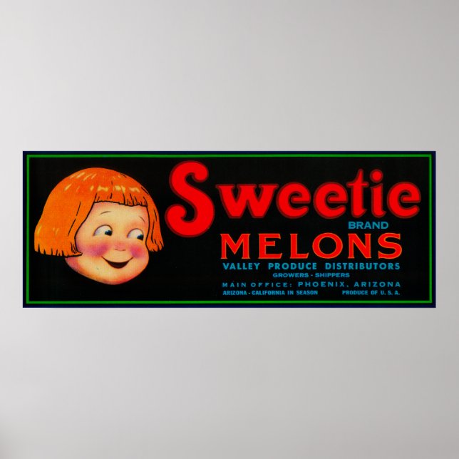 Affiche Label Sweetie Melon Phoenix, AZ (Devant)