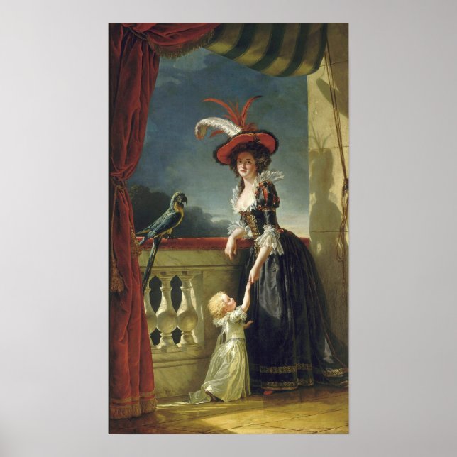 Affiche Labille-Guiard - Louise-Elisabeth Avec Son Fils (Devant)