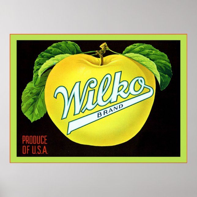 Affiche Lable vintage Fruit (Devant)