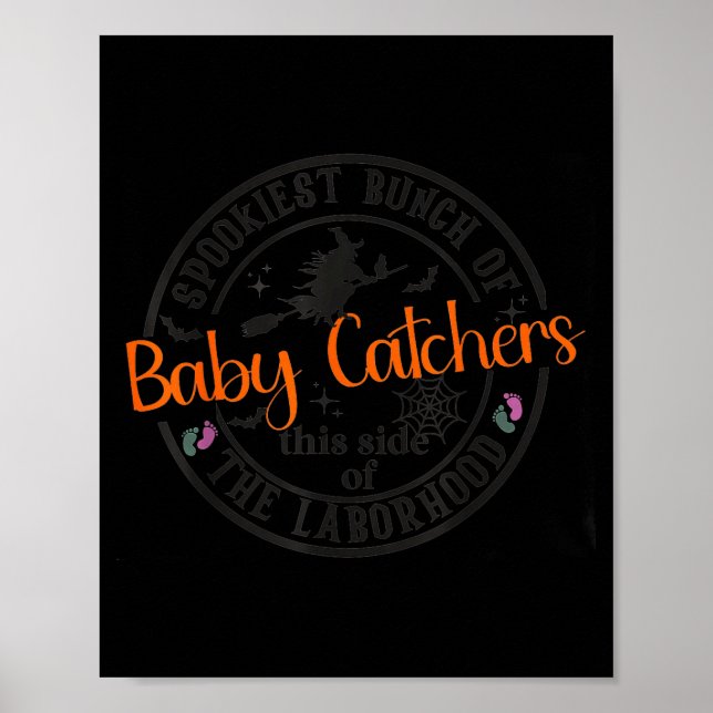 Affiche Labor And Delivery Nurse Halloween Witch Hostal Pa (Devant)