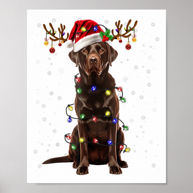 Affiche Laboratoire de chocolat Labrador Arbre de Noël Pyj (Devant)
