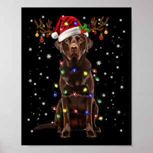 Affiche Laboratoire de chocolat Labrador Arbre de Noël Pyj