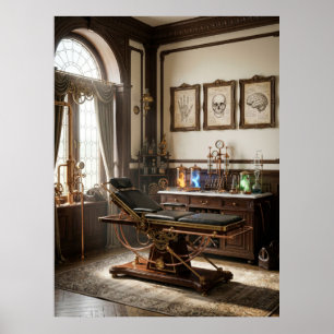 Affiche Laboratoire Médical Steampunk Victorien
