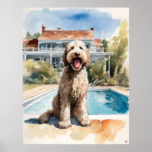 Affiche Labradoodle - Art Chien Imprimer (Devant)