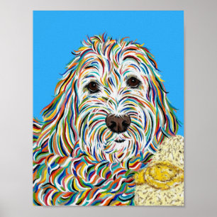 Affiche Labradoodle et Ducky
