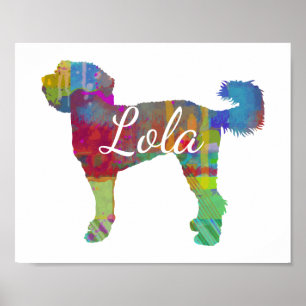Affiche Labradoodle personnalisé / Goldendoodle Art Imprim