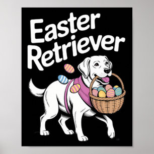 Affiche Labrador Golden Retriever Bunny Springs OEufs East