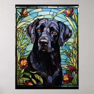 Affiche Labrador noir