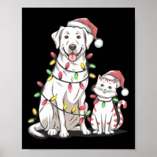 Affiche Labrador Retriever Noël Festive Chien Amoureux des