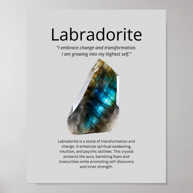 Affiche Labradorite Crystal Signification (Devant)