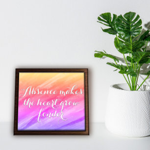 Affiche L'absence fait de l'affiche d'encouragement cardia