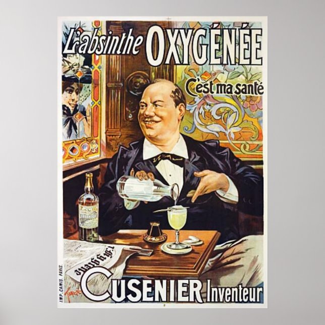 Affiche L'Absinthe Cusenier (Devant)