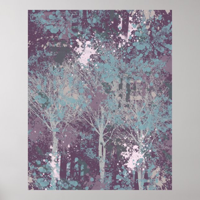 Affiche L'Abstrait des trois arbres (Devant)