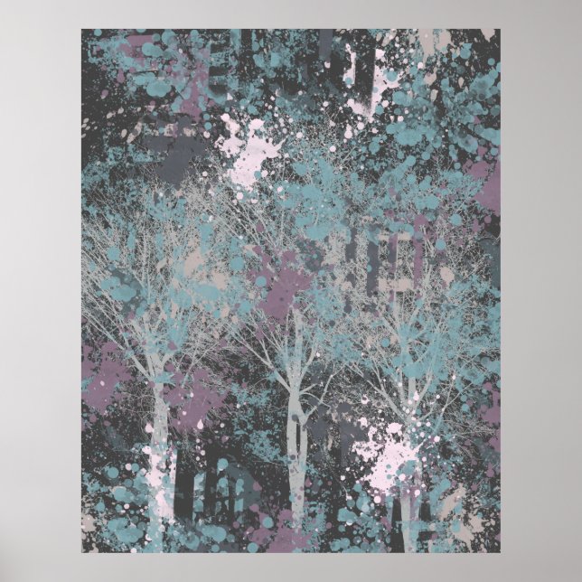 Affiche L'Abstrait des trois arbres (Devant)