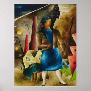 Affiche L'Abstraite d'expulsion d'Eldzier Cortor