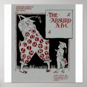Affiche L'Absurde ABC par Walter crane