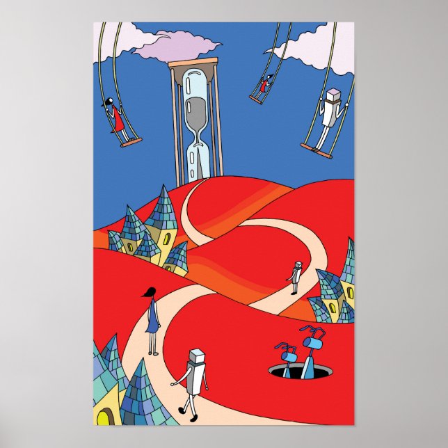 Affiche Labyrinthe du Temps, la Colline du Sablier. (Devant)
