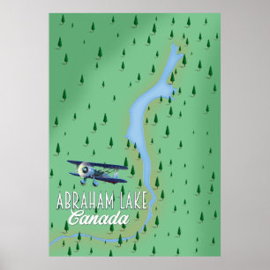 Affiche Lac Abraham, Canada