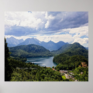 Affiche Lac Alpsee, Bavière, Allemagne