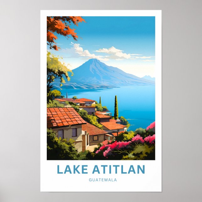 Affiche Lac Atitlan Guatemala Imprimer (Devant)