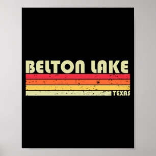 Affiche Lac Belton Texas pêche drôle camping été