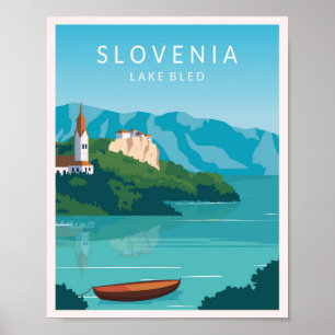 Affiche Lac Bled Slovénie