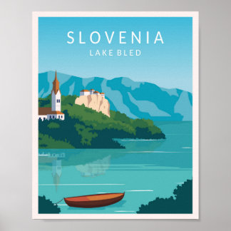 Affiche Lac Bled Slovénie