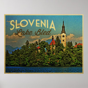 Affiche Lac Bled Slovénie