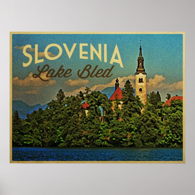 Affiche Lac Bled Slovénie (Devant)
