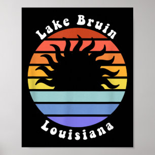 Affiche Lac Bruin Louisiane La Lever de soleil Souvenir de