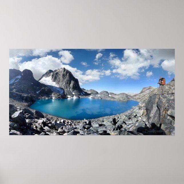 Affiche Lac Catherine et Banner Peak - Sierra Nevada (Devant)