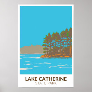 Affiche Lac Catherine State Park Arkansas Vintage 