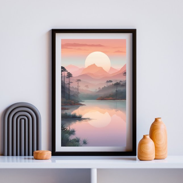 Affiche Lac Céleste Sérénité (Créateur téléchargé)
