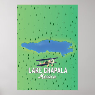 Affiche lac Chapala Mexique