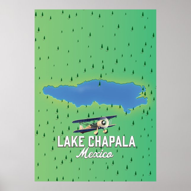 Affiche lac Chapala Mexique (Devant)