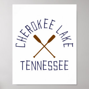 Affiche Lac Cherokee Tennessee Extérieur Vintage 